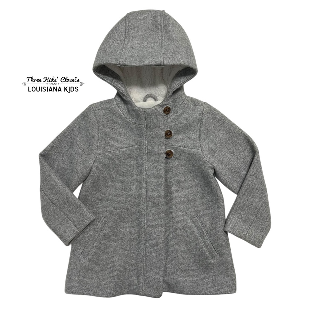 Old Navy 4T Grey Hooded Jacket Coat